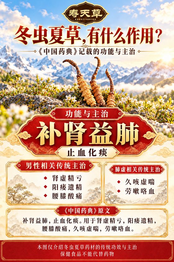 冬虫夏草药典功能主治