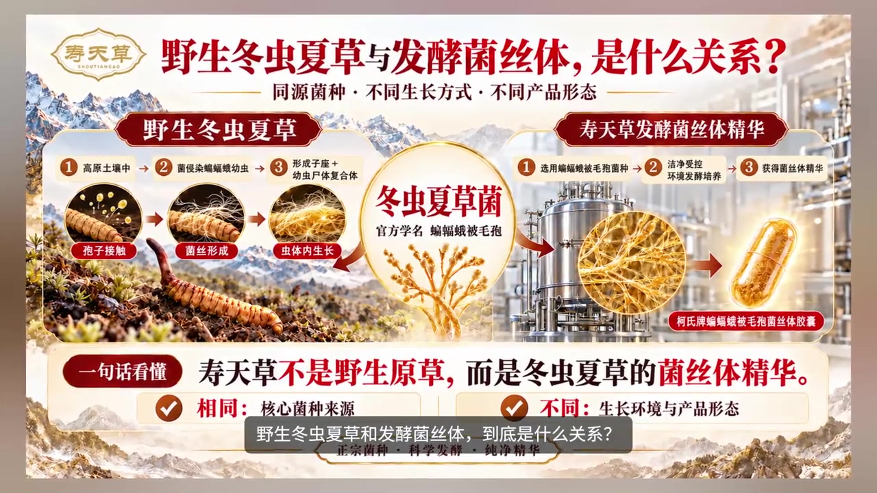冬虫夏草与发酵菌丝体